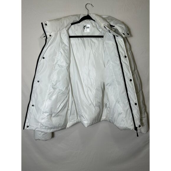 Zyia Women's Country Sport White Aspen Puffer Jacket with Removeable Hood SZ XL - Picture 2 of 5